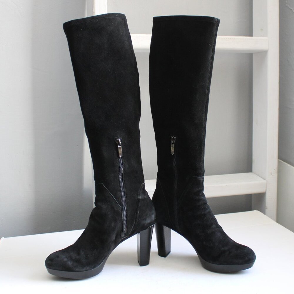 Donald J. Pliner Women's Black Echo Knee-High Heel Boots Size 7.5 - Picture 3 of 8